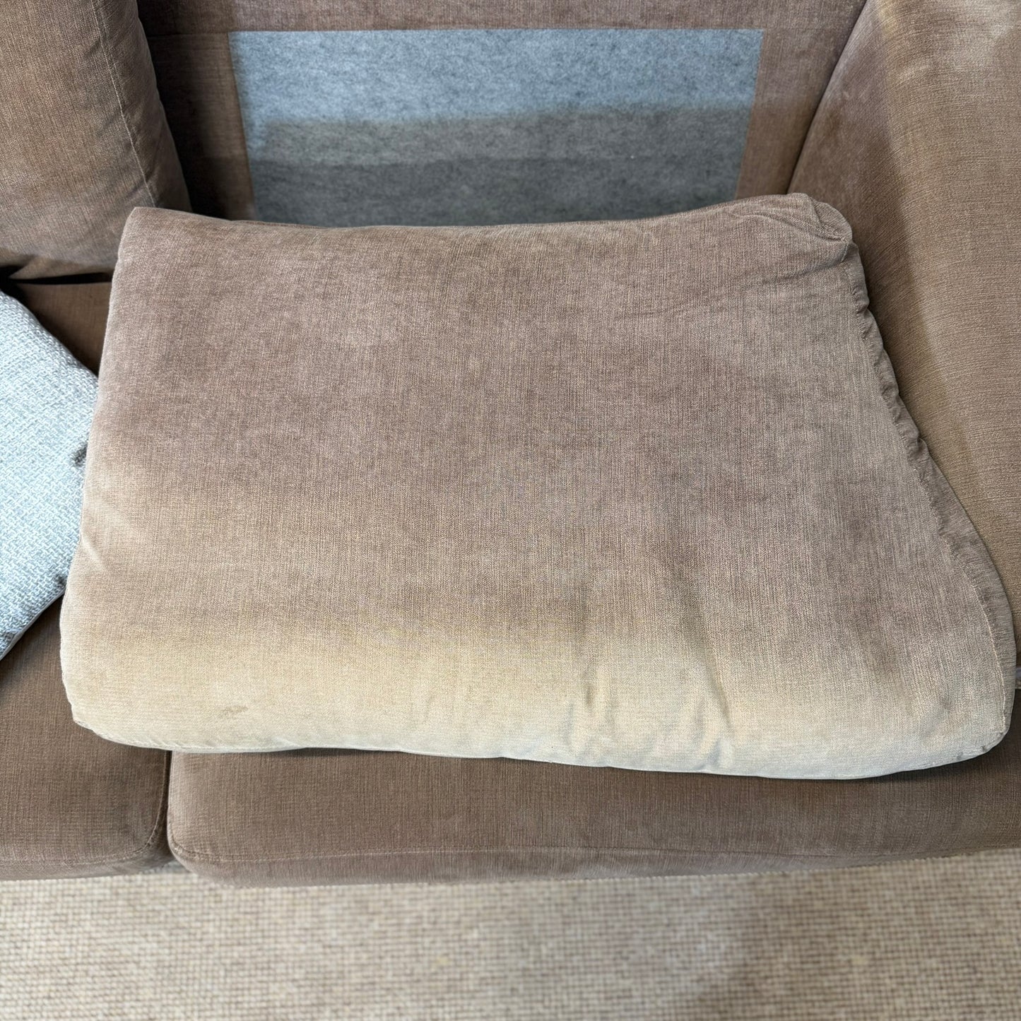 DFS Dillion Brown Soft Fabric Sofa
