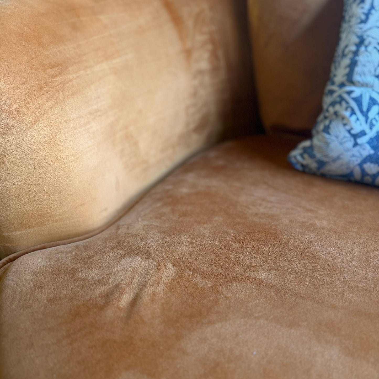 Velvet Orange dfs Swivel Chair