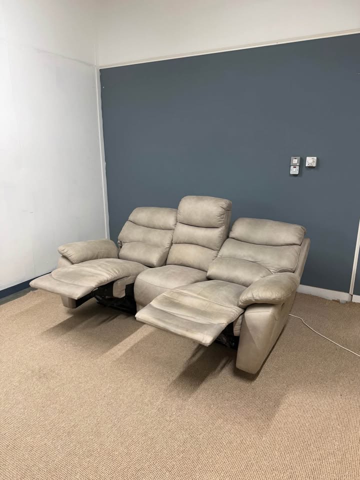 Stone Suede Electric USB Recliner