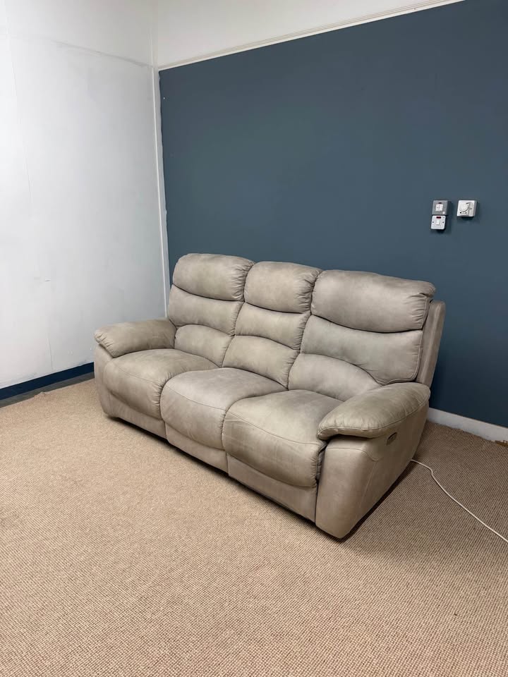 Stone Suede Electric USB Recliner