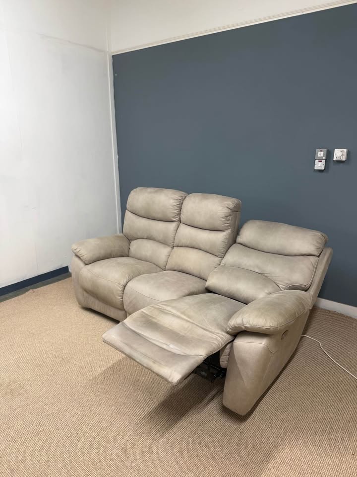 Stone Suede Electric USB Recliner