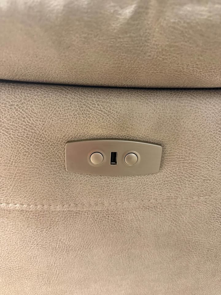 Stone Suede Electric USB Recliner