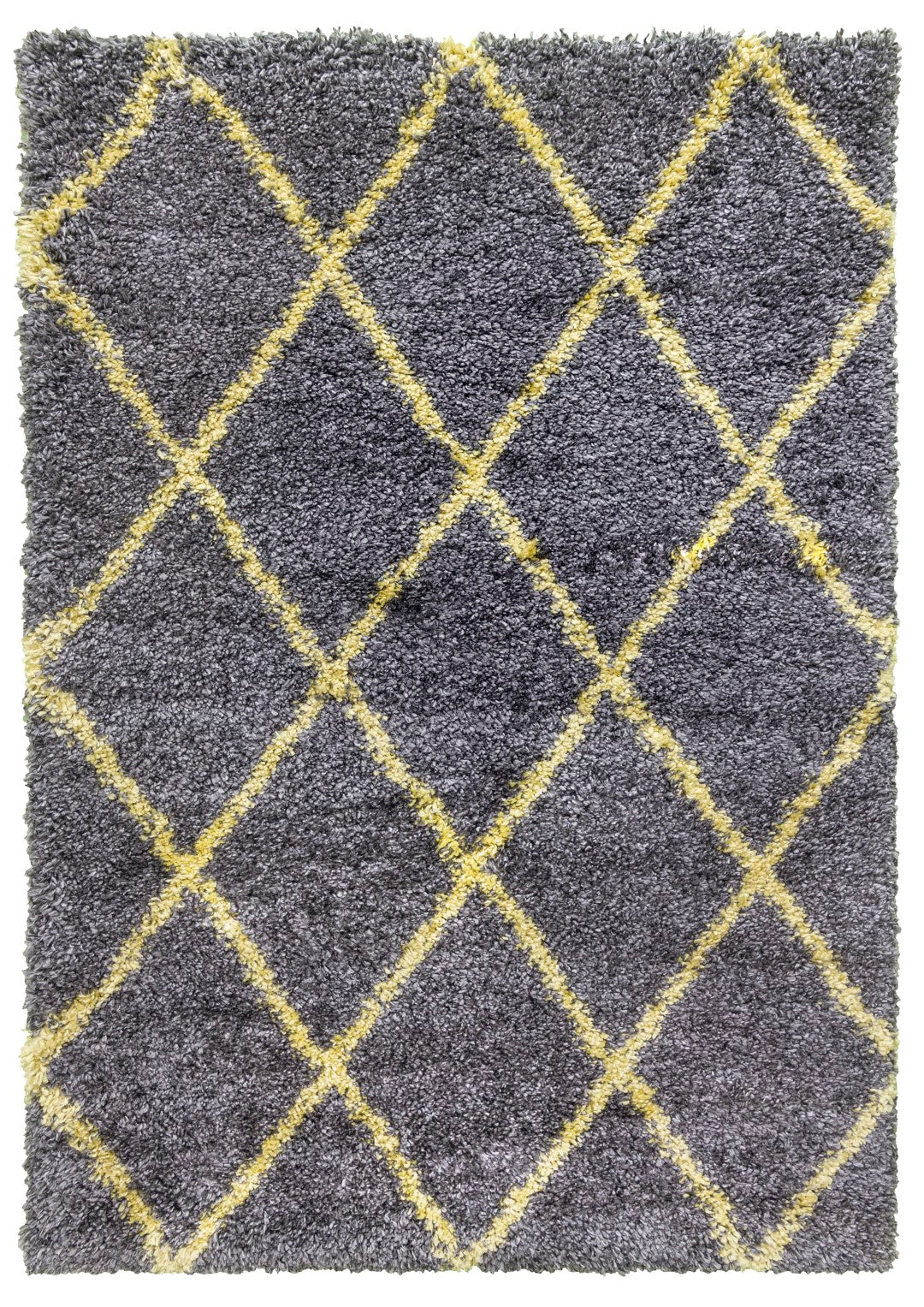 Fantasy Trellis - Dark Grey / Yellow