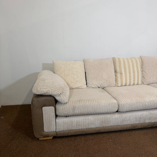 Cream Cordory Corner Sofa