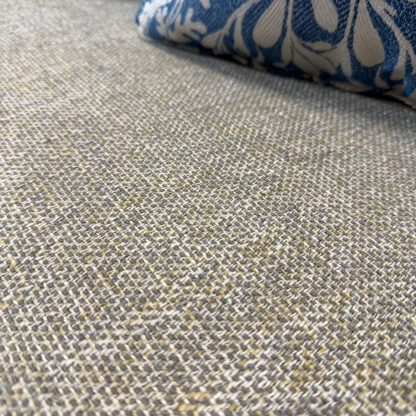 Double Stitch Grey & Yellow Corner Sofa