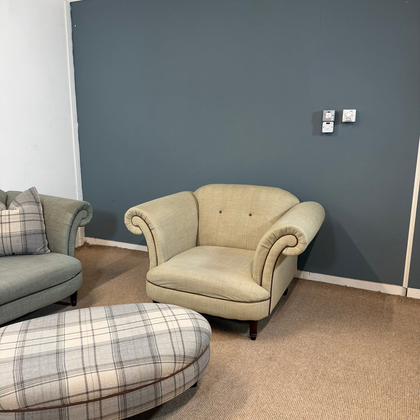 DFS Heritage Three & Armchair with Footstool set