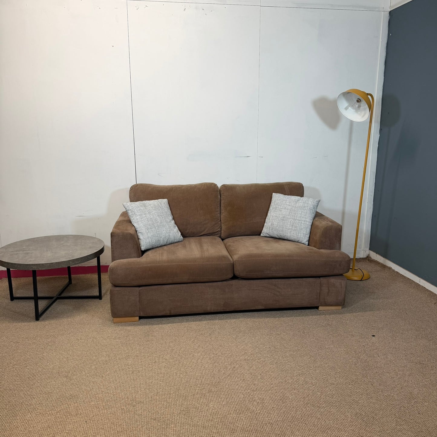 DFS Dillion Brown Soft Fabric Sofa