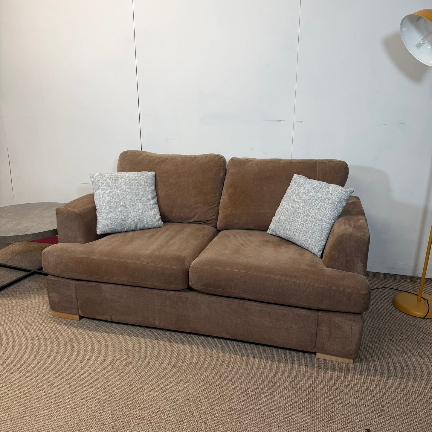 DFS Dillion Brown Soft Fabric Sofa