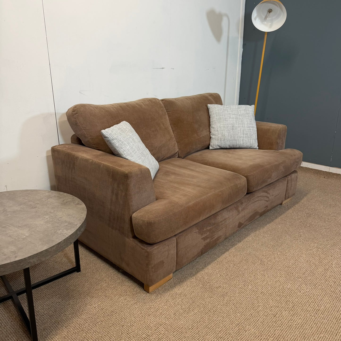 DFS Dillion Brown Soft Fabric Sofa