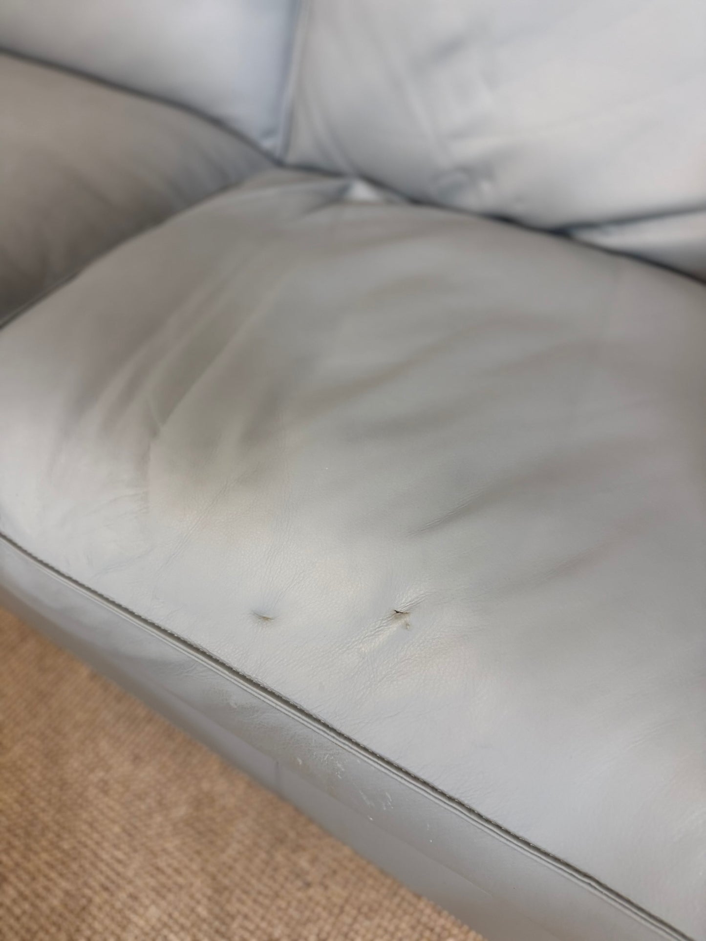 Grey Faux Leather Corner Sofa