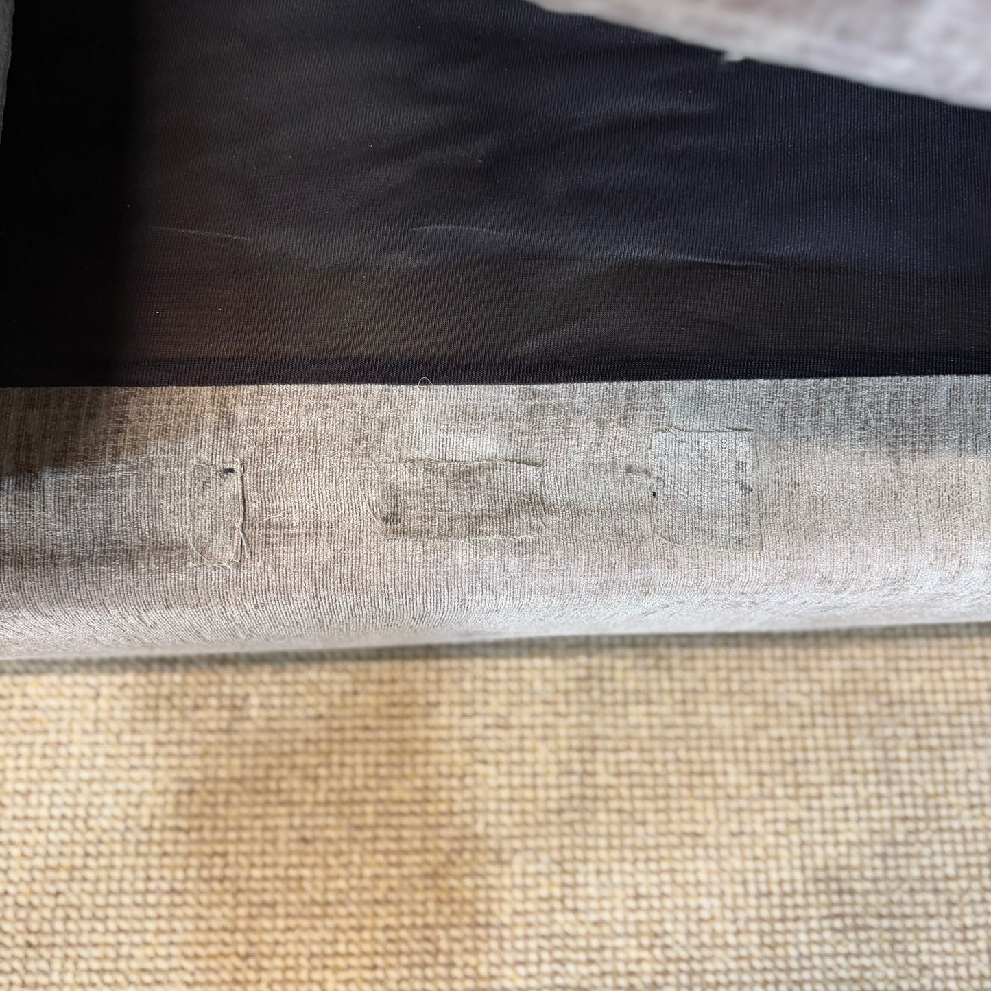 Small Taupe Fabric Corner Sofa