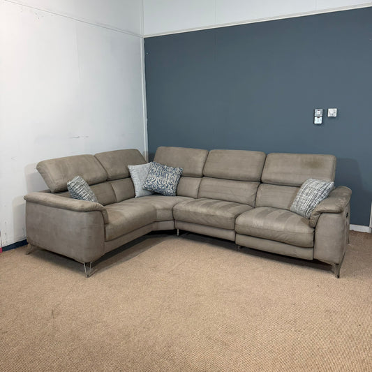 dfs tahiti Taupe Fabric Power Corner Recliner
