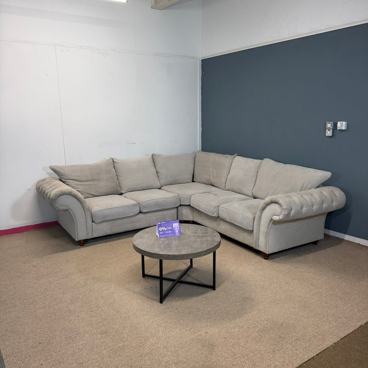 Large Cream Corner Sofa