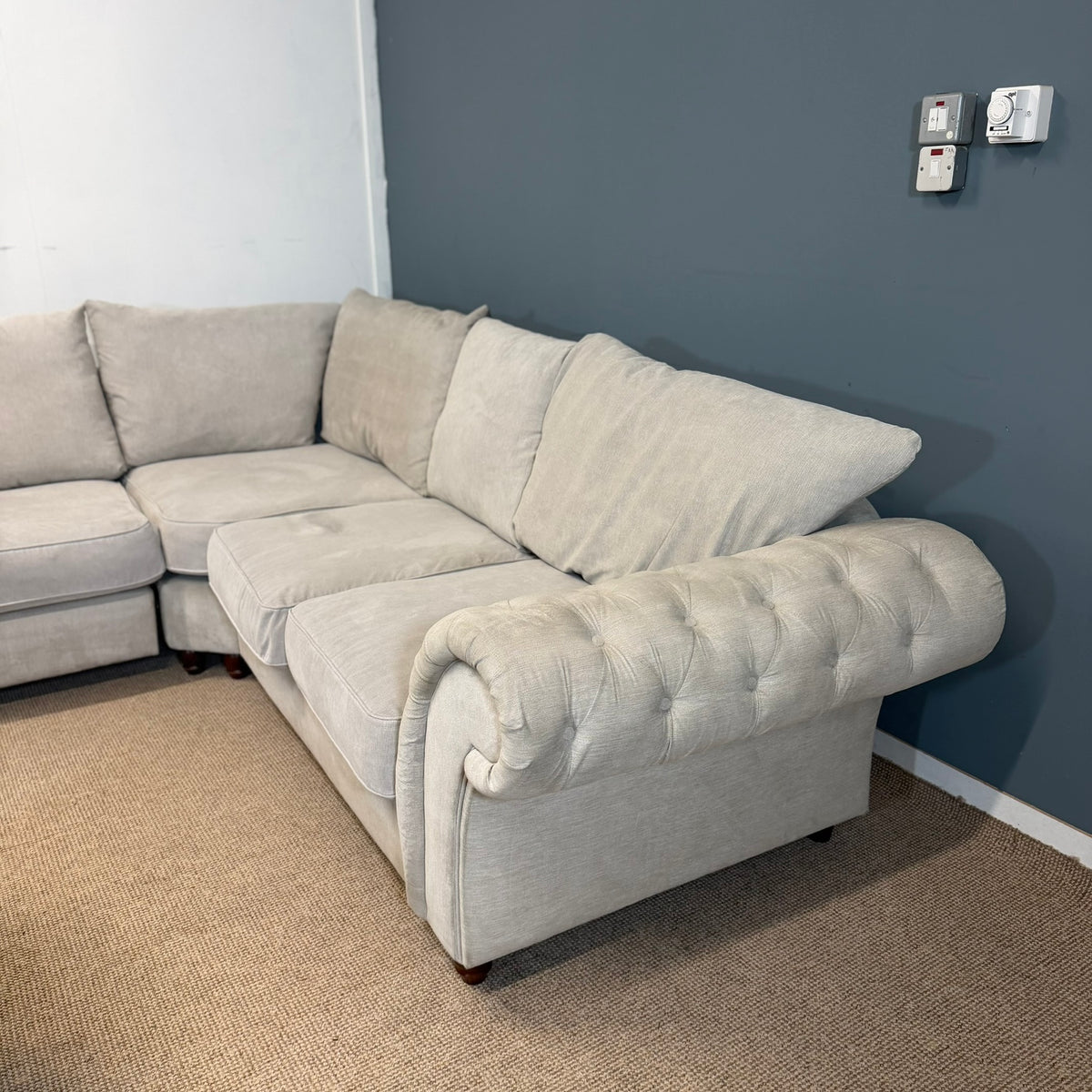 Large Cream Corner Sofa