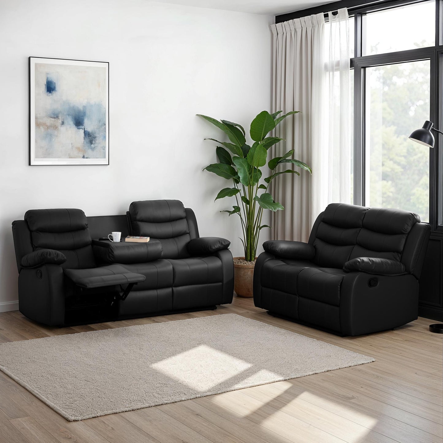 Roma Manual Recliner Three & Two Sofa Set